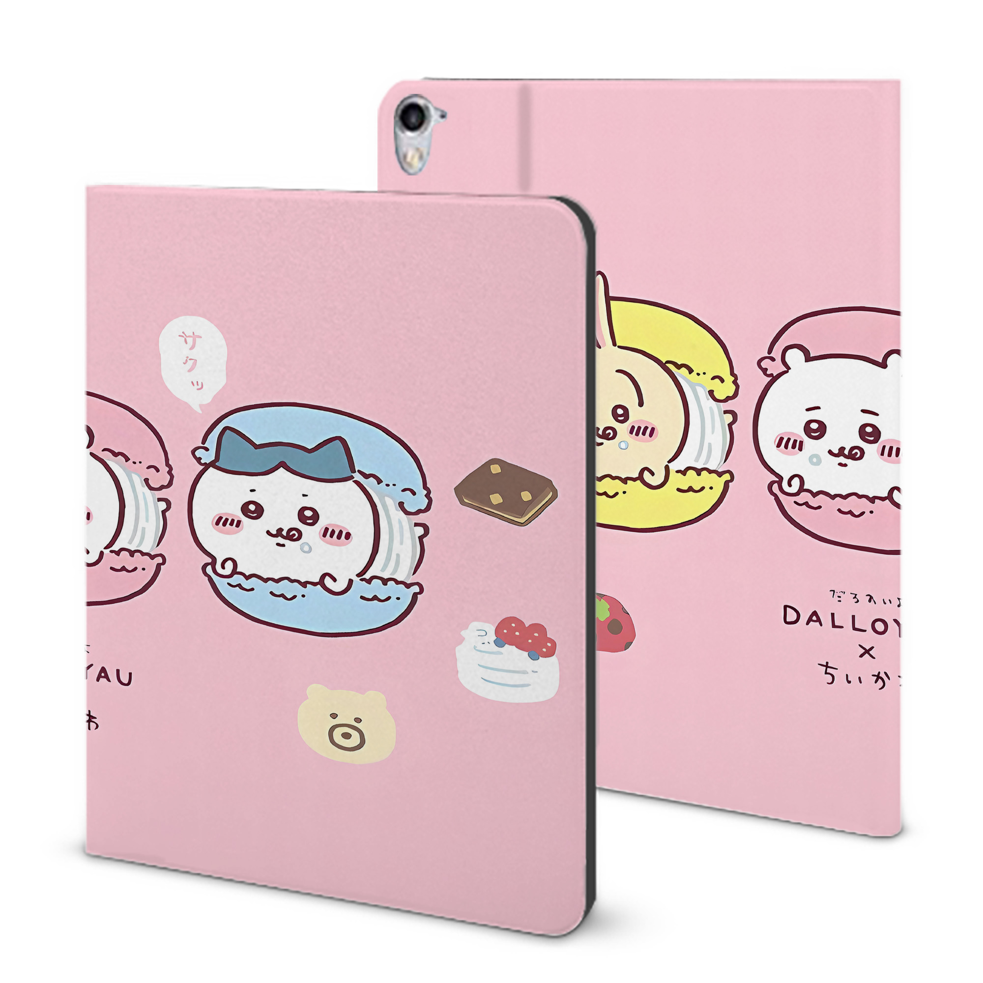 （画像用） ちいかわ Chii-kawa IPad ケース ブック型 PUレザー TPU 耐衝撃 軽量 薄型 ペン収納なし 全面保護 IPad 各モデル対応